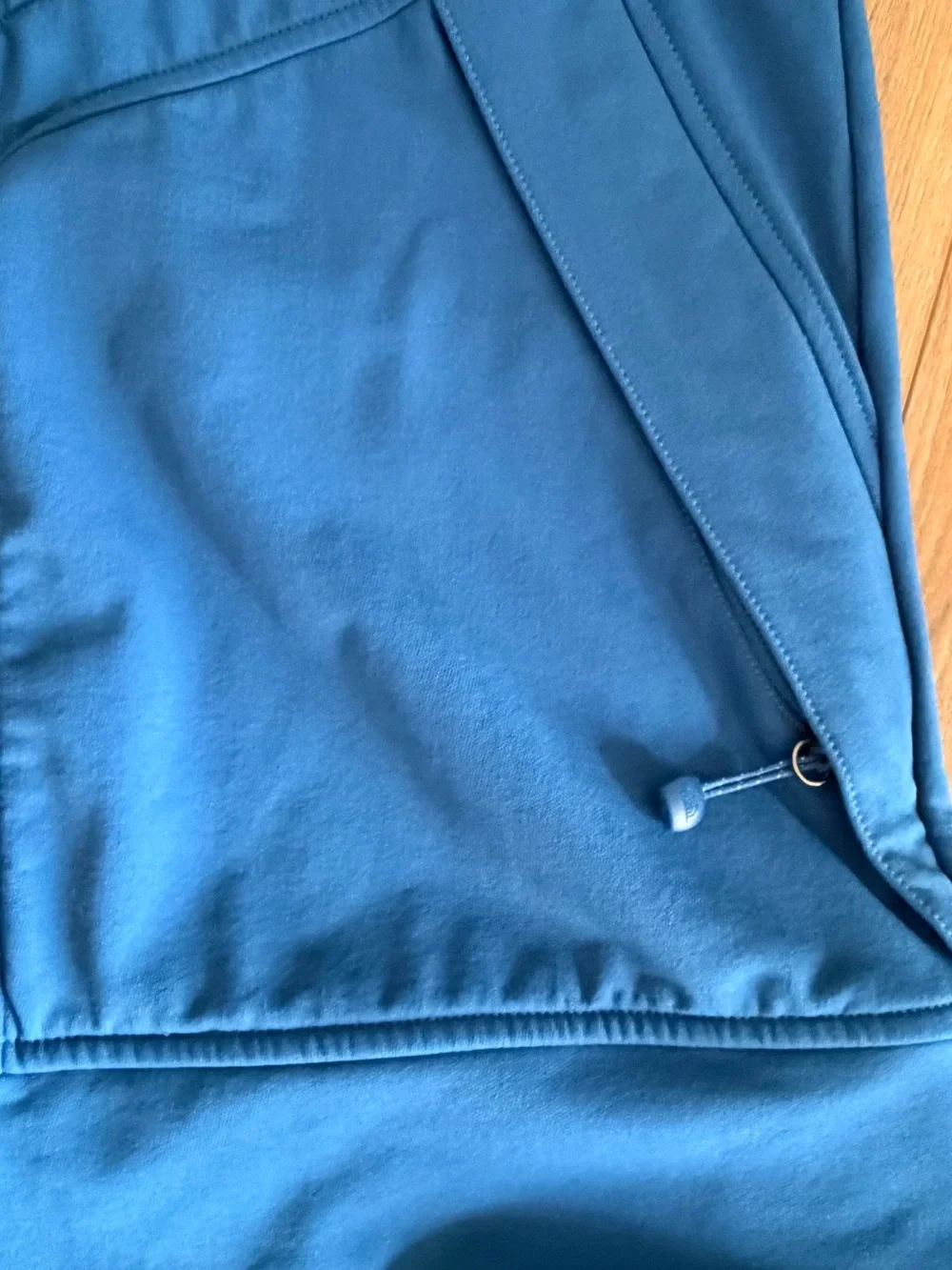 The North Face Boys' Blue Hooded Jacket with White Stripes